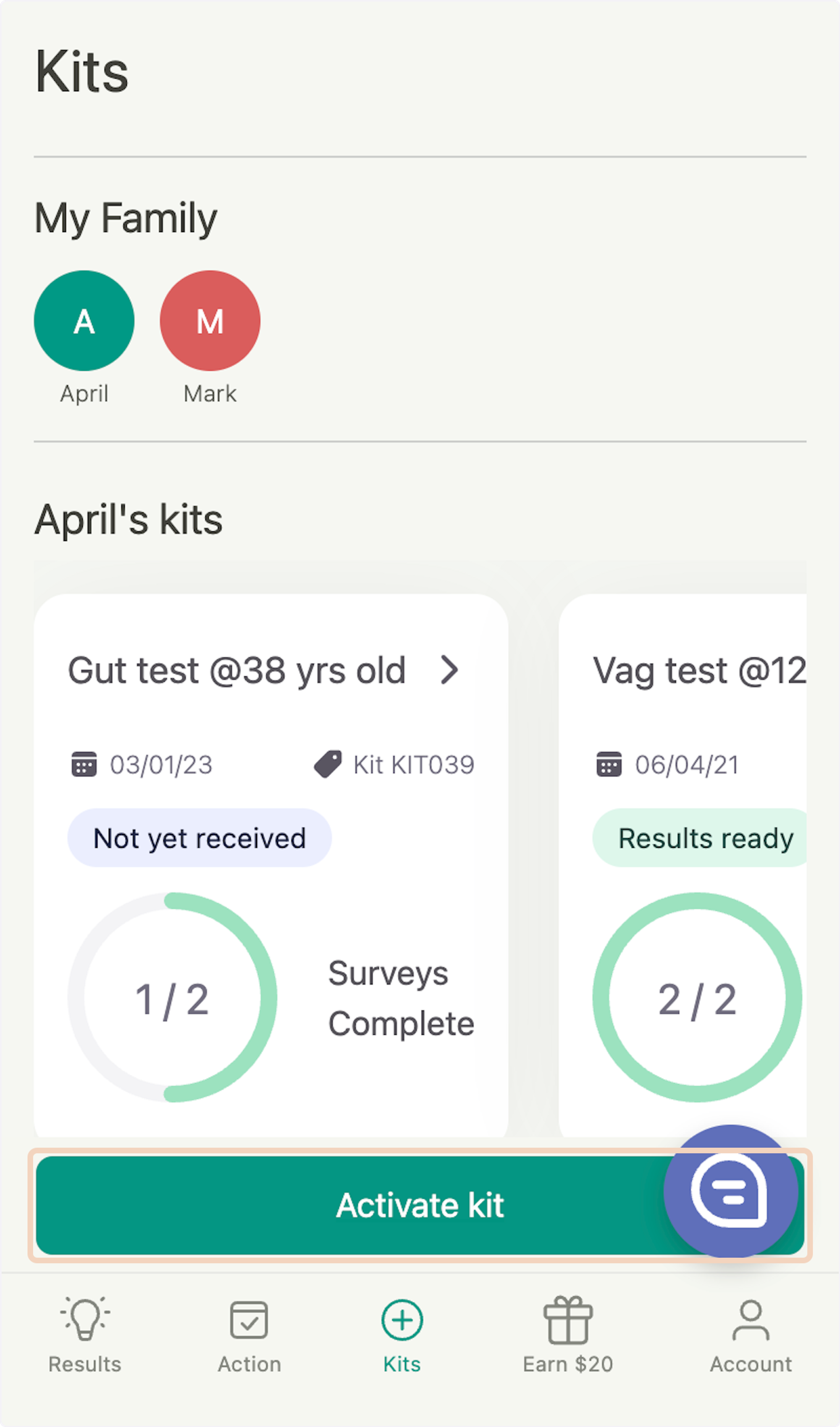 Kit activation instructions – Tiny Health